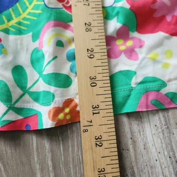 Hello Kitty Short-Sleeve Hawaiian Button Shirt Tropical Floral Print Beach - Picture 12 of 16